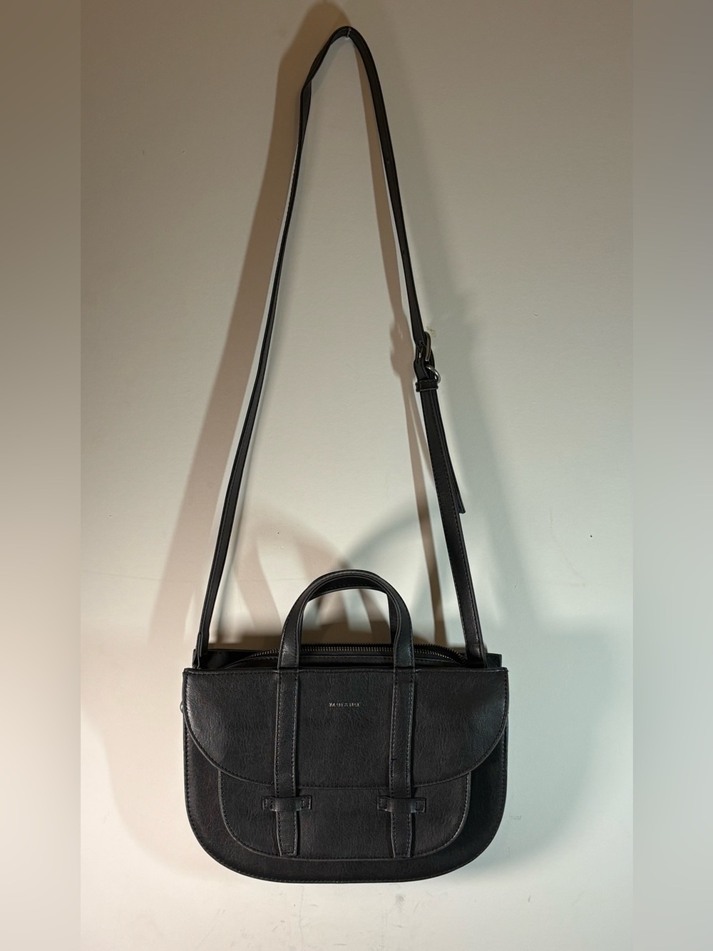 Matt & Nat Black Leather Crossbody Satchel